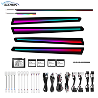 ICarsin Éclairage d'ambiance intérieur de voiture Symphony 256 couleurs pour Skoda Superb 2016-2025, accessoires de décoration et garnitures