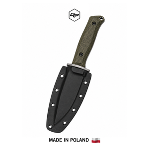 Cuchillo de acampada hecho a mano con hoja fija de acero O2, full tang, con funda Kydex para equipo de aventura al aire libre. - Product Image 2
