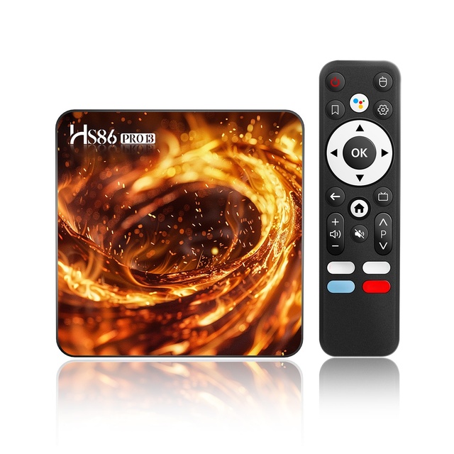 HS86 PRO13 Android TV Box with RK3528 Quad Core 2G/16G 4G/32G Wifi6 100M LAN 4K Bt5.0 Android 14 Support IPTV Playerr