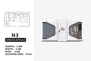 Prefab đúc sẵn thép container nhà văn phòng trường căn hộ trung tâm khách sạn biệt thự sử dụng năng lượng mặt trời + gió lai hệ thống cabin di động - Product Image 5