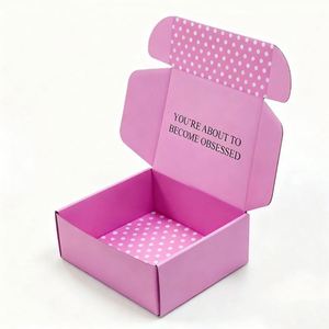 Custom Logo Printed Flat Pack <b>Paper</b> Packaging Box Corrugated Carton Cardboard Die Cut Folding Kraft Mailer Shipping Mailing Box - Product Image 2