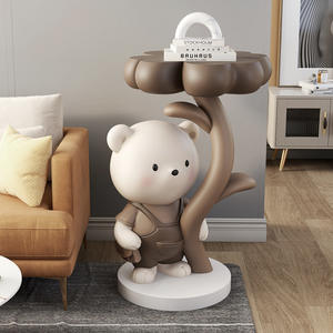 Vendita all'ingrosso calda decorazione per la casa orso statue ornamenti terra soggiorno decorazioni accessori per l'orso vassoio <span class=keywords><strong>stato</strong></span> - Product Image 5
