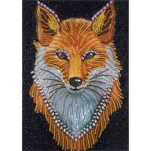 30*40CM Cristal Especial Shaped strass e lona Diamante Pintura Fox