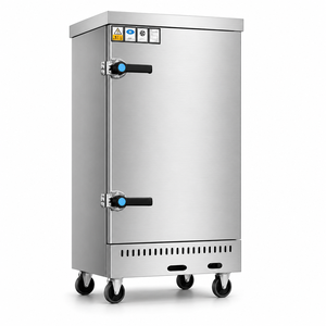 Cuisinière à vapeur professionnelle à gaz 10 bacs, GPL/Gaz naturel, pour restaurants, hôtels, traiteurs et cuisines commerciales - Product Image 1