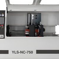 Sierra de corte automática sin cola YLS-NC-750 de aluminio de 750 mm con servo para fábrica de procesamiento de perfiles grandes de ventanas y puertas