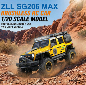SG206MAX 2.4G RC Brushless 4WD Off-Road Truck 1/20 <span class=keywords><strong>Voiture</strong></span> de course et d'escalade à l'échelle réelle avec lumières colorées - Product Image 1