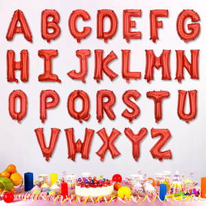 Bóng bay chữ cái A-Z siêu mềm 16 inch phù hợp cho các buổi tiệc sinh nhật, tiệc chào đón em bé và lễ rửa tội cô dâu. - Product Image 6
