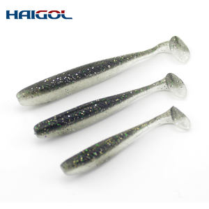 Calidad japonesa 9cm 10 unids/bolsa señuelo suave cebo de pesca de agua dulce PVC paleta Minnow señuelo de pesca con <span class=keywords><strong>sabor</strong></span> a sal - Product Image 1