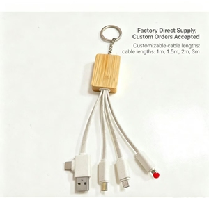 <span class=keywords><strong>สาย</strong></span>ชาร์จคู่แบบพวงกุญแจ 2 in 3 หัว USB-C สำหรับ Android และ IOS พร้อมโลโก้สั่งทำพิเศษ ลดราคาจากโรงงาน ชาร์จเร็ว ถ่ายโอนข้อมูล - Product Image 1