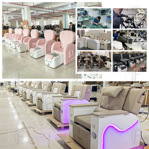 Wasseranschlussfreier Pediküre-Stuhl mit <span class=keywords><strong>Massage</strong></span>, elektrisches Beauty-Fußmassagegerät, Fußbad, multifunktionaler verstellbarer Pedikürsessel - Product Image 6