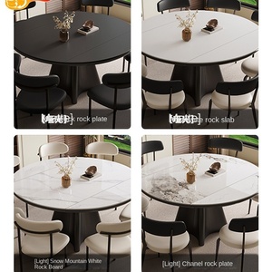 2025 nouveau Style moderne luxe haut de gamme sentiment télescopique pliant en acier au carbone extensible réglable <span class=keywords><strong>petit</strong></span> appartement Table à manger - Product Image 6