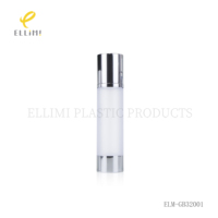 Botellas con Bomba Airless con Tapa de Aluminio, Cuerpo Transparente AS e Interior de PP para Cuidado de la Piel