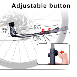 EasyDo béquille de vélo robuste en alliage d'aluminium béquille de vélo réglable béquille latérale arrière pour vélo de 24 '-29' pouces - Product Image 3