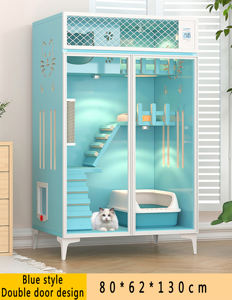 بيع بالجملة فيلا قفص متعدد القطط قط صلب ، أثاث خشبي داخلي لبيوت الحيوانات الأليفة - Product Image 3