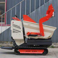 Brouette de roue à moteur à essence entièrement hydraulique 800kg 15hp B & S /Ducar Mini Dumper hydraulique sur chenilles