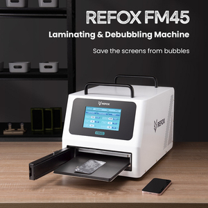Machine de laminage et de débullage tout-en-un Refox FM45 pour écrans plats et incurvés de téléphones et tablettes, collage OCA, réparation et remise à neuf de téléphones - Product Image 1