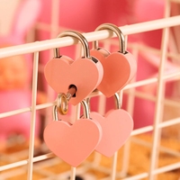 Mini cadenas en métal vintage en forme de coeur sac valise boîte à bagages serrure à clé avec clé