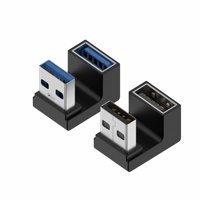 Neuer USB-Buchse auf Stecker 360-Grad-Winkeladapter 10Gbps Geschwindigkeit DC OTP Aluminiumlegierung Konverter für Laptop und Mobiltelefon