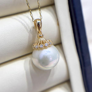 อุปกรณ์ทำเครื่องประดับมุก DIY จี้เงินแท้ S925 สำหรับลูกปัดรูปไข่ขนาด 11-15 มม. ฐานเปล่าสำหรับสร้อยคอผู้หญิง 31445 ชิ้นส่วนเครื่องประดับ - Product Image 2