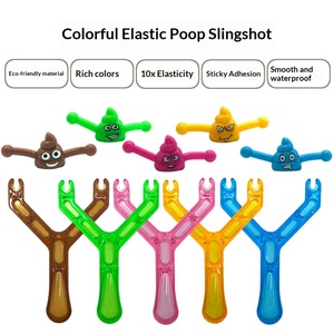 Adorable Colorful Stretchy Fidget <b>Toy</b> <b>Novelty</b> <b>Gag</b> Plastic Birthday Party Prize School Award Stress Relief Bouncy Launcher - Product Image 2