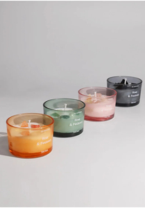 Factory Direct Sale Empty 140ml 200ml 315ml 430ml <b>Small</b> Amber Brown Mini Unique Luxury Candle Glass Jar With <b>Box</b> <b>Packaging</b> - Product Image 2