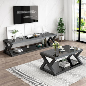Mobilier de salon <span class=keywords><strong>meuble</strong></span> <span class=keywords><strong>TV</strong></span> moderne de style nordique <span class=keywords><strong>meuble</strong></span> <span class=keywords><strong>TV</strong></span> minimaliste <span class=keywords><strong>ensemble</strong></span> <span class=keywords><strong>meuble</strong></span> <span class=keywords><strong>TV</strong></span> noir et table basse à vendre - Product Image 4