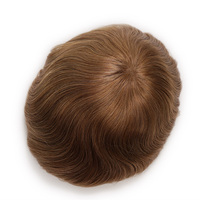 Perruques courtes pour hommes 100% pures faites à la main Toupet Peau fine transparente Toupet pour hommes Cheveux humains