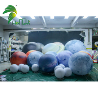 Décoration d'événements lumineuse LED, ballons gonflables planètes, systèmes solaires gonflables