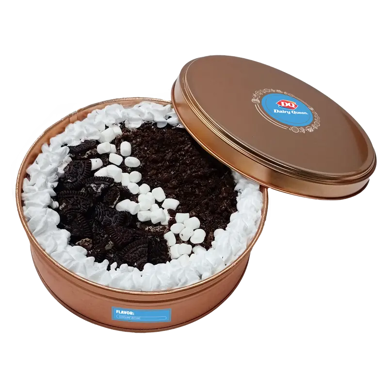 Benutzer definierte Logo Metall Lebensmittel Zinn Behälter Schokolade Kuchen Box Blechdosen für Kuchen