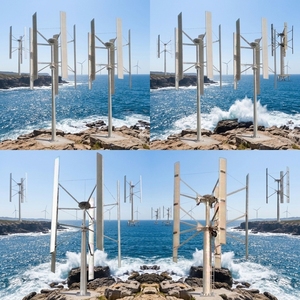 Aerogenerador de 5 Aspas y 100kw, 400v, Gran Turbina Eólica de 11m de Altura y 9.5m de Diámetro de Rotor para el Hogar, Baja Velocidad de Arranque del Viento - Product Image 1