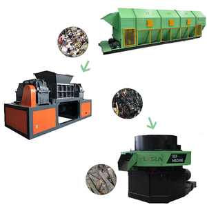 Ligne de production de granulés RDF haute capacité, machine à transformer les déchets urbains en granulés RDF pour la production de carburant dérivé des déchets, à partir de déchets plastiques et de déchets textiles. - Product Image 1