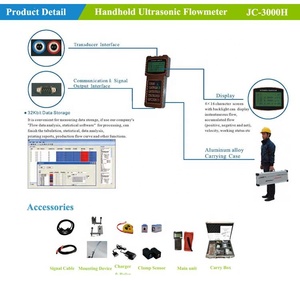 Débitmètre ultrasonique portable haute précision / débitmètre à main avec batterie - Product Image 6