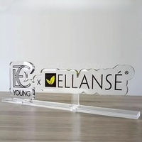 Enseigne de table personnalisée Shop Company Dessus de table enseignes lumineuses Réception intérieure Enseigne de table en acrylique avec lettres