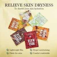 Masque facial en feuille KORMESIC 25ml, enrichi en vitamine C, café, concombre, noix de coco - éclaircissant, blanchissant, hydratant