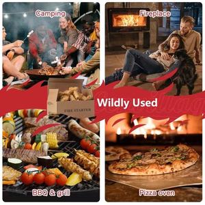 Cubes d'allumage en fibre de <span class=keywords><strong>bois</strong></span> naturelle, carrés, cire de paraffine, charbon brun, accessoires de cuisine extérieure, barbecue, équipement de survie pour cheminée - Product Image 3