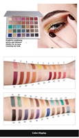 Palette de fards à paupières en poudre minérale caméléon 42 couleurs, logo personnalisable, OEM, fini mat, nacré, pailleté, couleur longue durée pour le maquillage des yeux