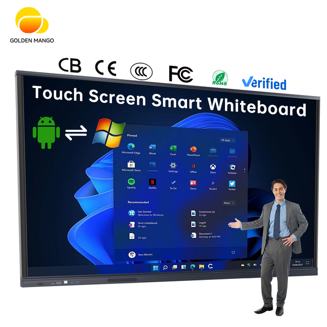 Customize Your logo 75 86 98 Inch Interactive LCD Flat Panel Electronic Whiteboard for School Teaching