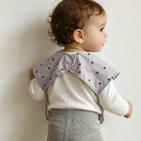 Bavoir bébé sans manches imperméable à boutons-pression, résistant à l'huile, pour la vente en gros