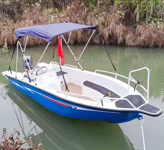 Chinese 430cm Length 6 Person Mini Aluminum Electric Rc Jet Personal Boat for Sale All Welded Aluminum Speed Boat with Motor