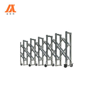 Sicurezza stradale portatile in acciaio retrattile barricata recinzione temporaneo controllo folla Mobile in acciaio pieghevole cancello di sicurezza - Product Image 6