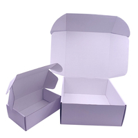 Boîte d'avion violette imprimée double face avec logo personnalisé boîte cadeau épingle à cheveux biodégradable extra dure pour bijoux