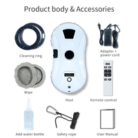 Robot de nettoyage de vitres commercial, planification intelligente des trajets, stationnement automatique, en stock, logo personnalisé, prix compétitif