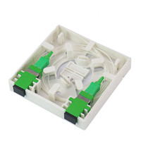 Caja Terminal de Fibra Óptica FTTH de 1, 2 y 4 Núcleos con Adaptador SC, Placa Frontal SC de 0.9mm, Pigtail de Fibra Óptica de 1m SM G657A1, Equipo de Fibra Óptica
