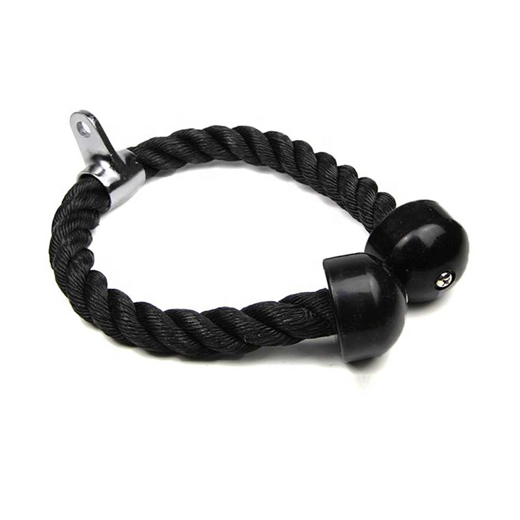 Deluxe Fitness Training Pulldown Equipment Gym Nylon Black Triceps Rope