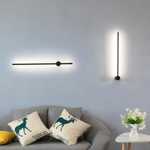 Minimalista tira larga de lámparas de pared moderno nórdicos de fondo Sala pared dormitorio lámpara <span class=keywords><strong>Hotel</strong></span> pasillo luces de pared LED - Product Image 4