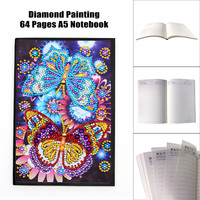 Hibou diamant peinture 64 Pages A5 cahier bricolage dessin animé Animal fleur journal livre cadeau spécial en forme de diamant broderie carnet de notes