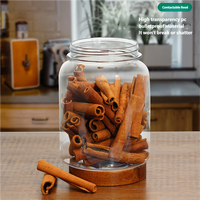Grand pot de conservation esthétique, durable, haute transparence, incassable, écologique, recyclable, de qualité alimentaire, hermétique pour garder les aliments frais