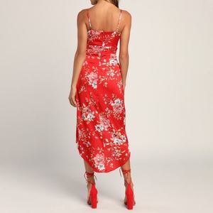 Nuevo Vestido de Verano para Mujer de Satén de Longitud Media con Tirantes, Top con Cuello Oscilante y Falda Irregular - Product Image 5