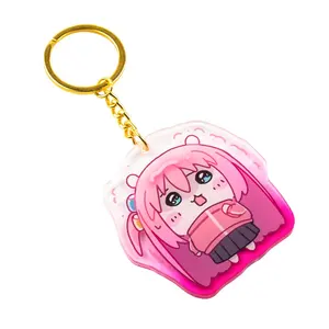 Aucun quantité minimale de commande chine fournisseur porte-clés acrylique imprimé Anime personnalisé KPOP porte-clés acrylique charme transparent acrylique porte-clés
