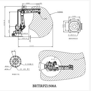 Robot industriel Boront 1508, portée du bras 1500 mm, charge utile 8 kg, utilisé pour les postes de travail de triage - Product Image 4